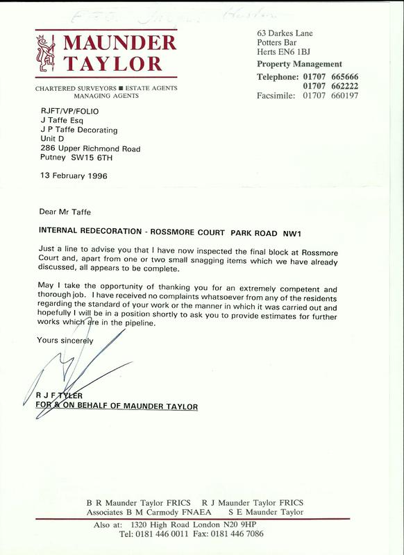 Client testimonial from NW1